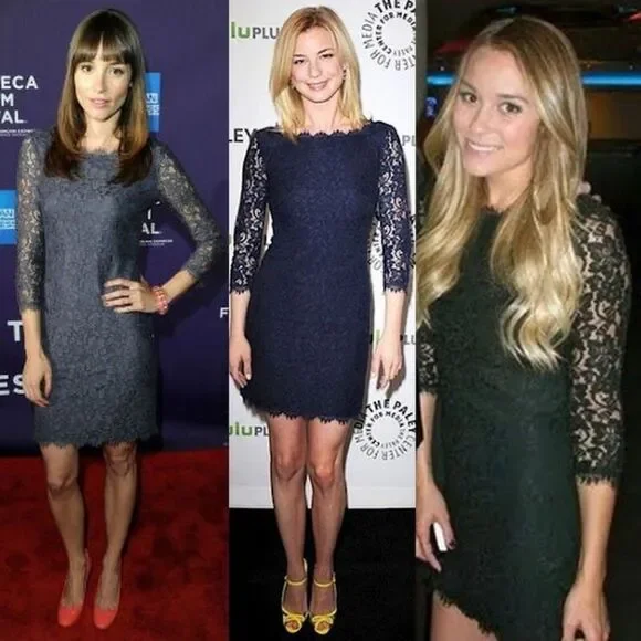 ☀️SALE☀️ Diane Von Furstenberg Zarita Grey Lace Back Zip Dress Size: 10 - Picture 9 of 9